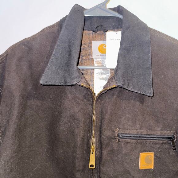Vintage Carhartt-J97 DKB-Sandstone Detroit Blanket Lined-XL Dark Brown NWT-Coat - Picture 2 of 9